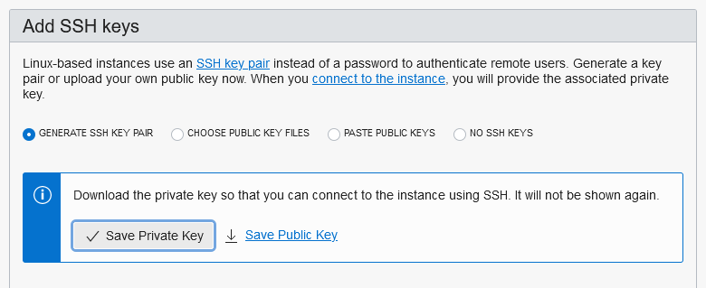 Save the private key